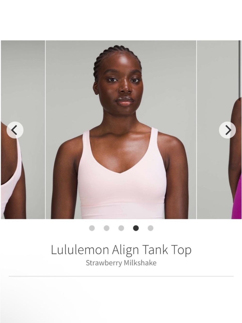 NWT Lululemon Align Cropped Tank Top Strawberry Milkshake Sz 12
